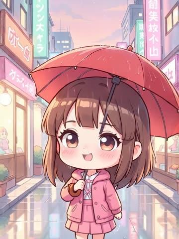 Chibi style AI video frame